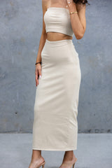 IVORY MAXI SKIRT