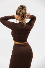 ESPRESSO LONG SLEEVE CROP