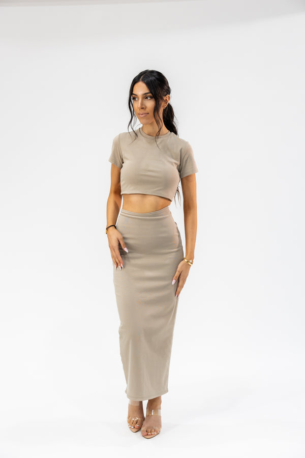 TAN CROPPED TOP